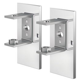 Zack Soporte Pared Línea Set 2 Soportes High Gloss Polish 3x6 cm